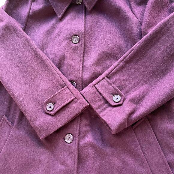 š„Chelsea Studio Wool Blend Burgundy Old Money Timeless Minimalist Overcoat 3X - Picture 8 of 14